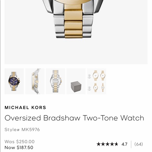 COPY - MICHAEL KORS
Oversized Bradshaw Two-Tone Watch - Picture 3 of 3